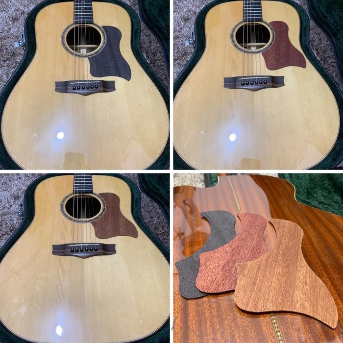 Upgrade pickguard gitar akustik bahan kayu asli model taylor