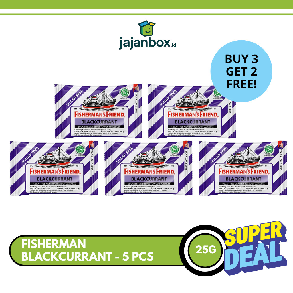 

Fisherman's Friend Blackcurrant Permen Mint 25 gr - 5 Pcs
