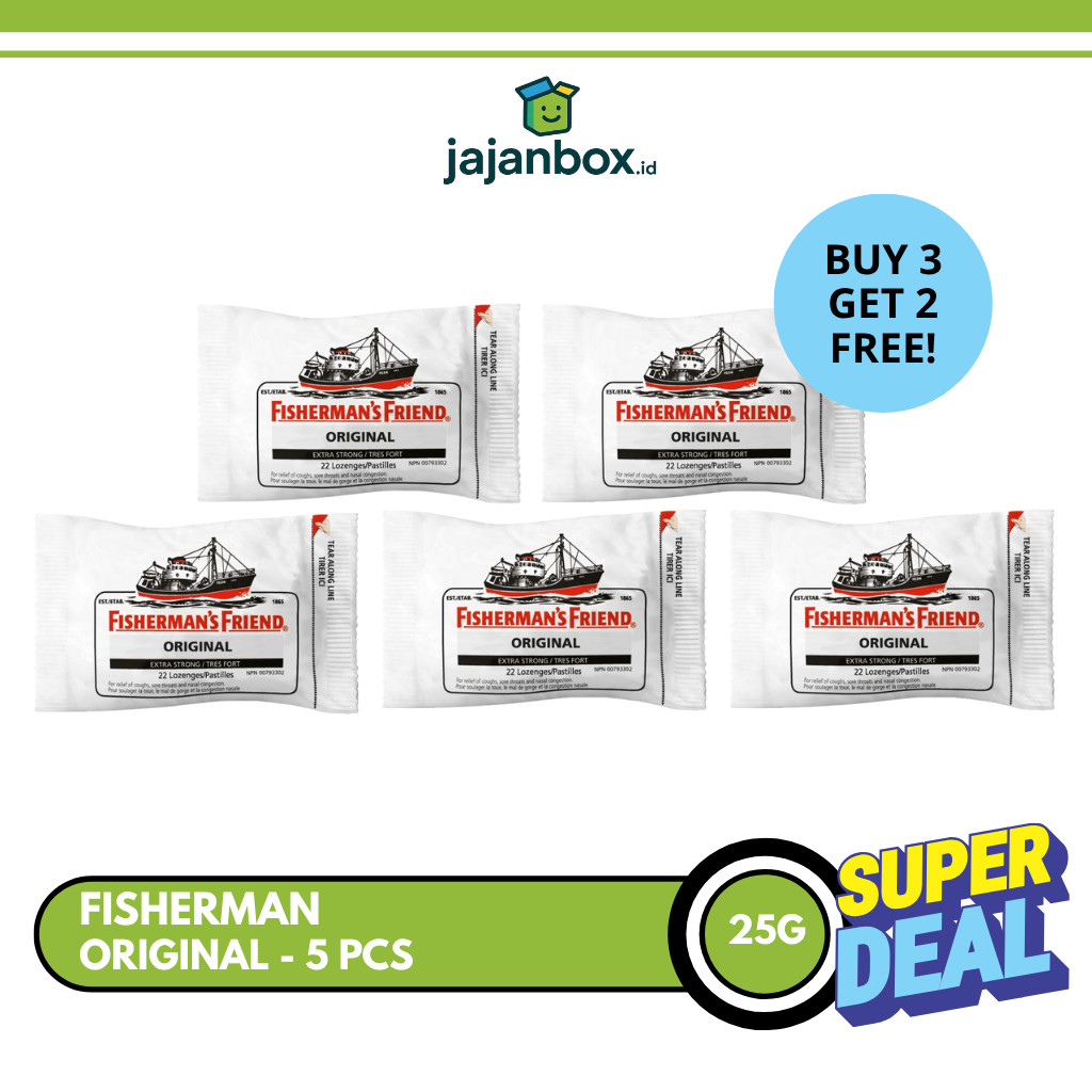 

Fisherman's Friend Original Permen Mint 25 gr - 5 Pcs