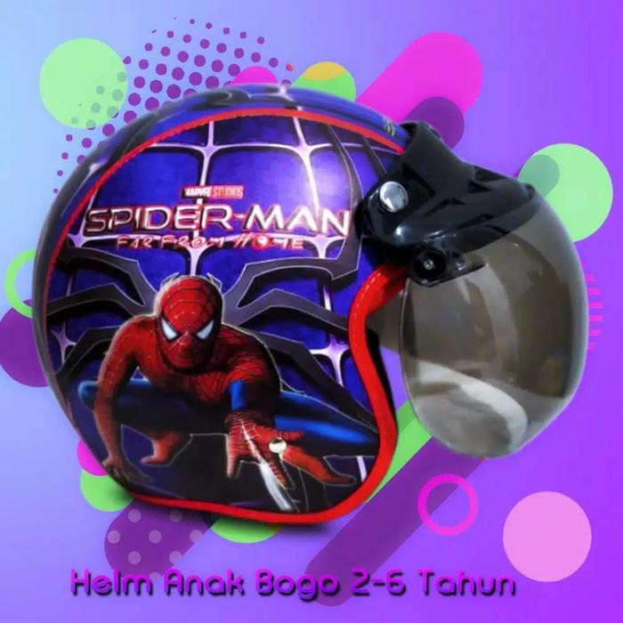 Helm Anak Bogo Spiderman Super hero / Helm anak/ helm spiderman