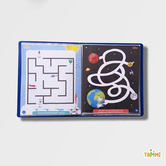 

Ready- Tammi Worksheet Anak Tk Paud Preschool Wipe And Clean Bertema Sky And Space Belajar Kids