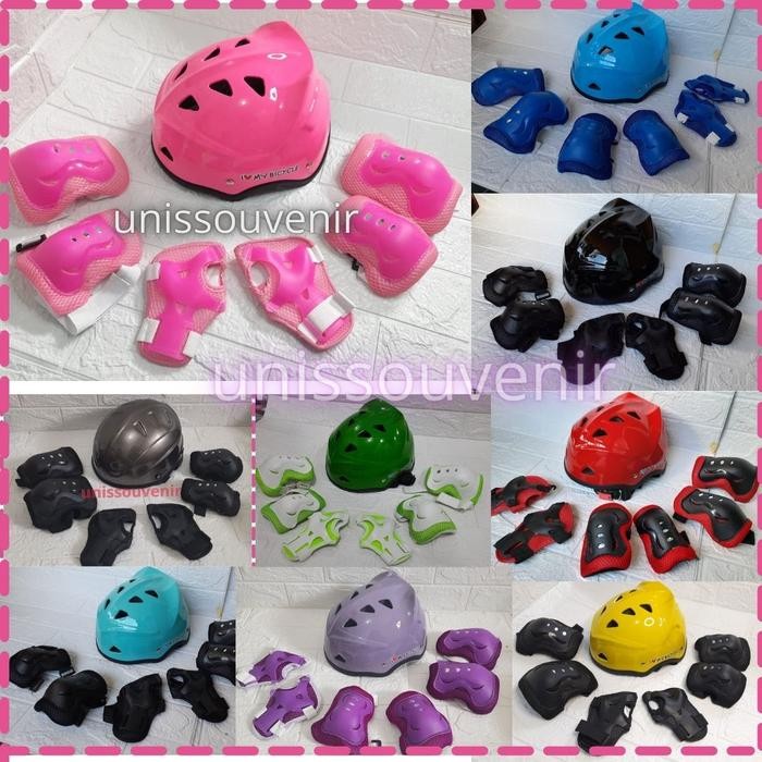 helm sepeda anak sepeda lipat sepeda ung gowes sepatu roda polos