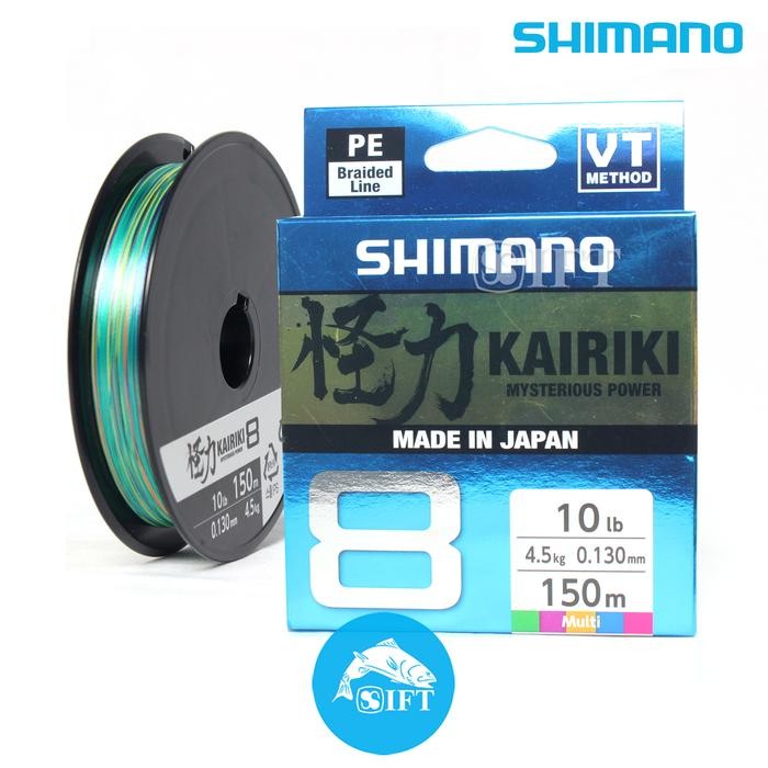 Senar PE Shimano KAIRIKI 8 150M MultiColor 6Lbs sd 80Lb Made In