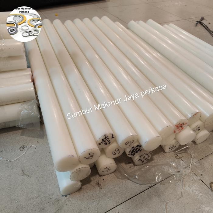 Nylon PE Rod 80mm x 20cm ( Nylon PE Putih Batangan )
