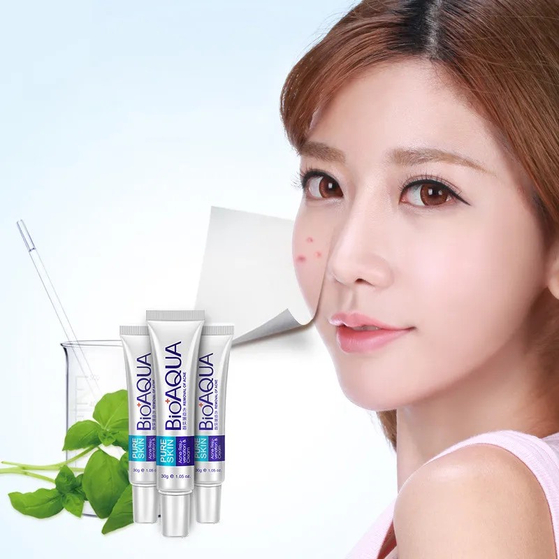 IMPORT BIOAQUA 1pcs Anti Acne Cream Oil Control Shrink Pores Nourish Skin Acne Scar Remove face