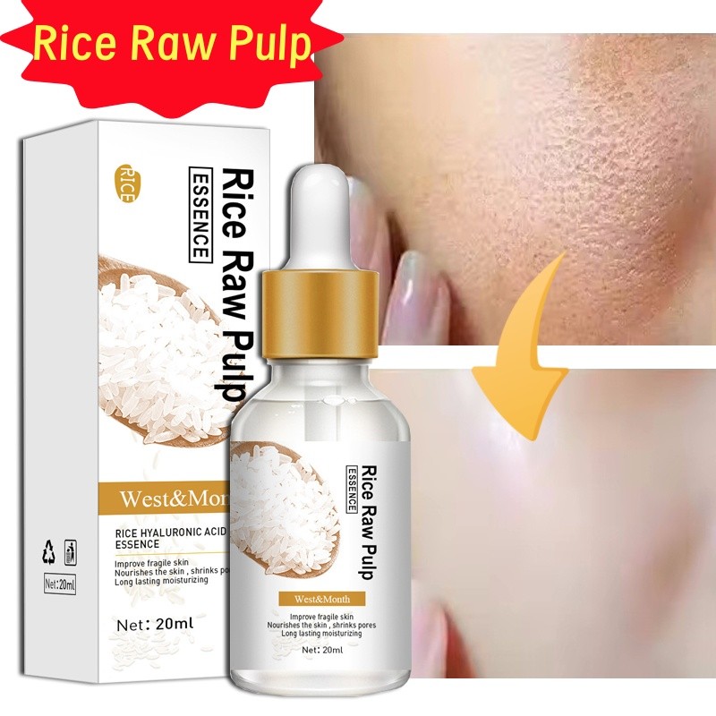 IMPORT Rice Raw Pulp Serum Hyaluronic Acid Face Essence Nourishing Moisturizing Whitening