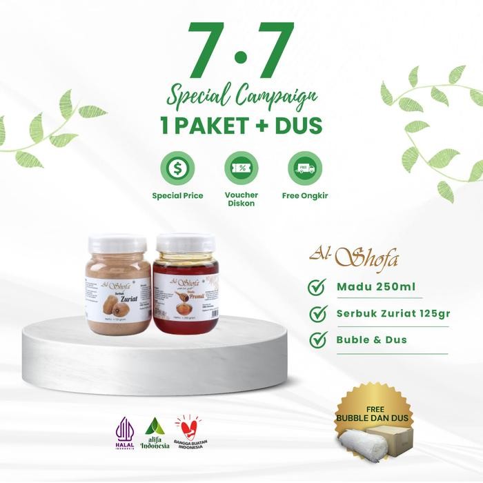

New (Special Campaign 7.7) Serbuk Zuriat 125gr + Madu 250ml Free Kardus dan Bubble