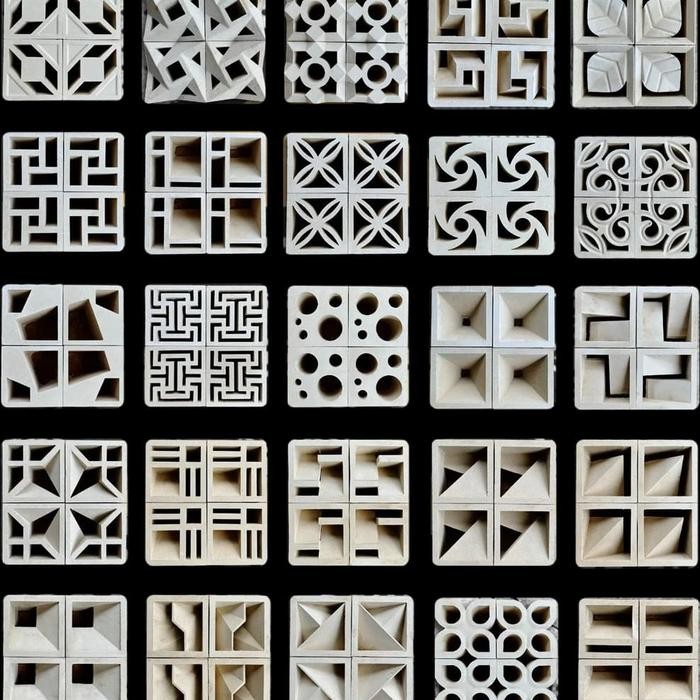 roster beton minimalis murah,roster beton motif,roster warna putih *