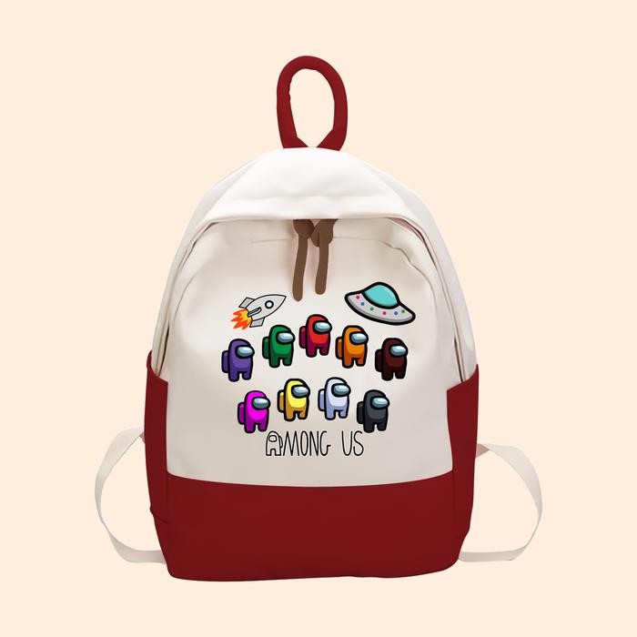 Tas Anak Game Among Us Anak SD TK Kantong Backpack Karakter Anak AMS-01 *