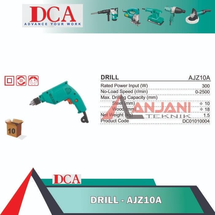 DCA AJZ 10 A MESIN BOR 10MM / DRILL DRIVER 10 MM AJZ10A TERMURAH