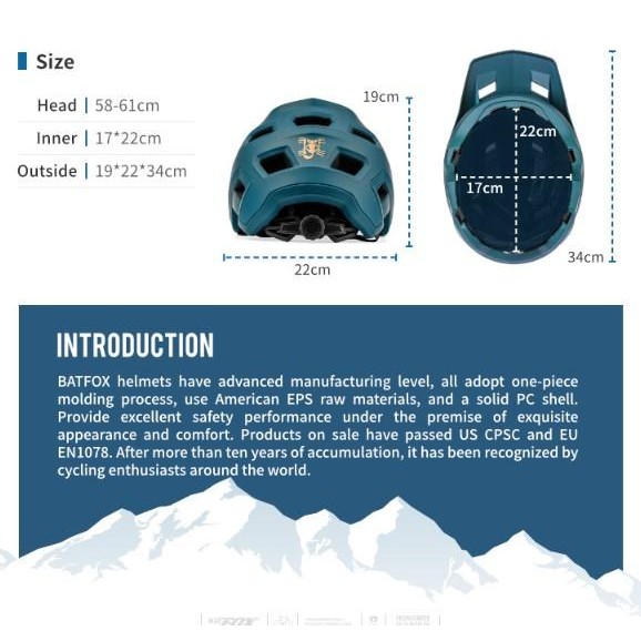 Helm Sepeda Mtb Batfox La105 Sepeda Gunung Enduro Mtb Downhill Helmet