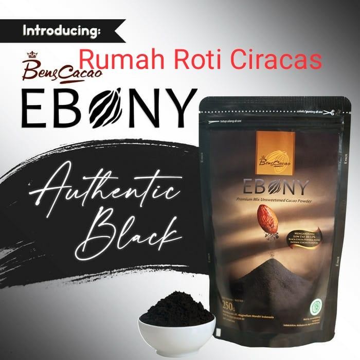 

BENSCACAO EBONY 250GR POWDER COCOA BENS CACAO DARK HITAM NOIR NO TULIP