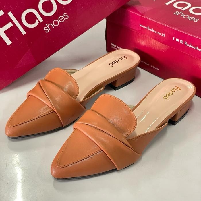 FLADEO sendal selop wanita heels 3 cm Shoes
