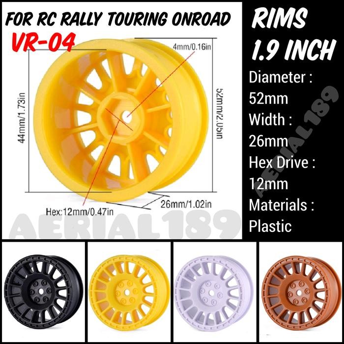 1pcs velg rally touring RC 1/12 1/10 1/16 hsp tamiya wltoys LC racing
