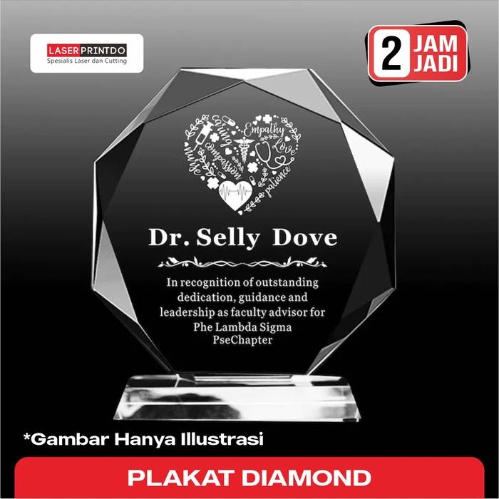 Plakat Diamond 3D Akrilik Plakat Kristal Polos
