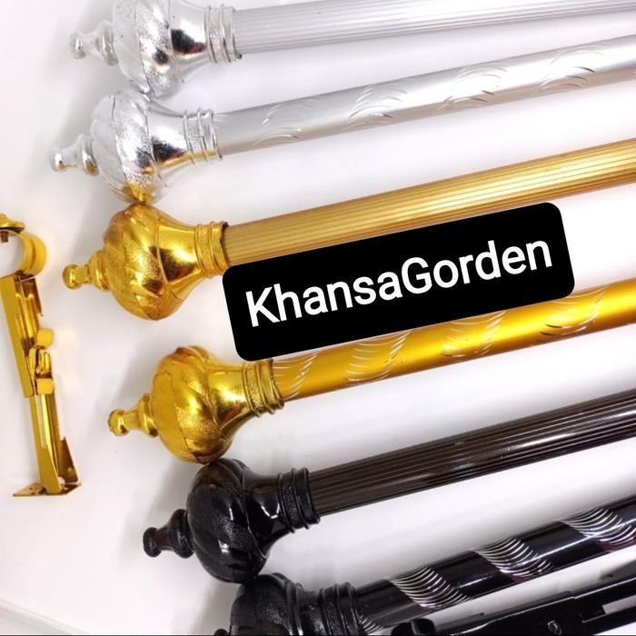 Batang Gorden Full Set Tiang Besi Hordeng Gantungan Hordeng Minimalis Pasti Ori