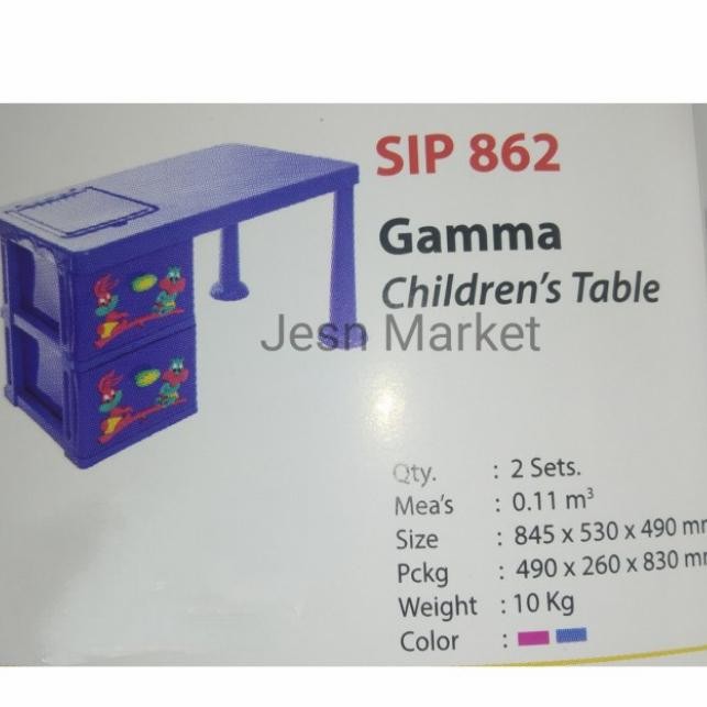 Meja Belajar Plastik Anak - Meja Belajar Laci - Merk Shinpo