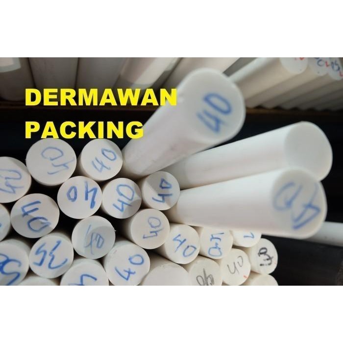 Teflon as batang / PTFE ROD 50 mm x 10 cm