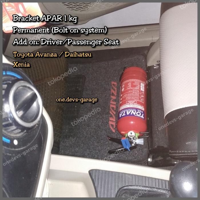 Bracket Dudukan APAR di Kaki Jok Mobil Toyota Avanza Daihatsu Xenia
