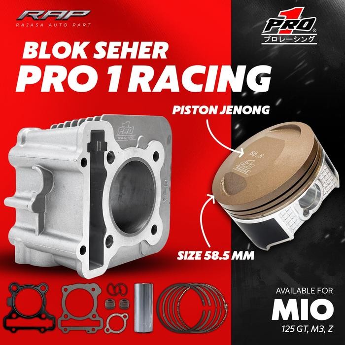Blok Seher Mio M3/GT Mio 125 Bore Up 58,5mm Cylinder Boring Mio125 Mio M3 2PH Pro 1 Racing