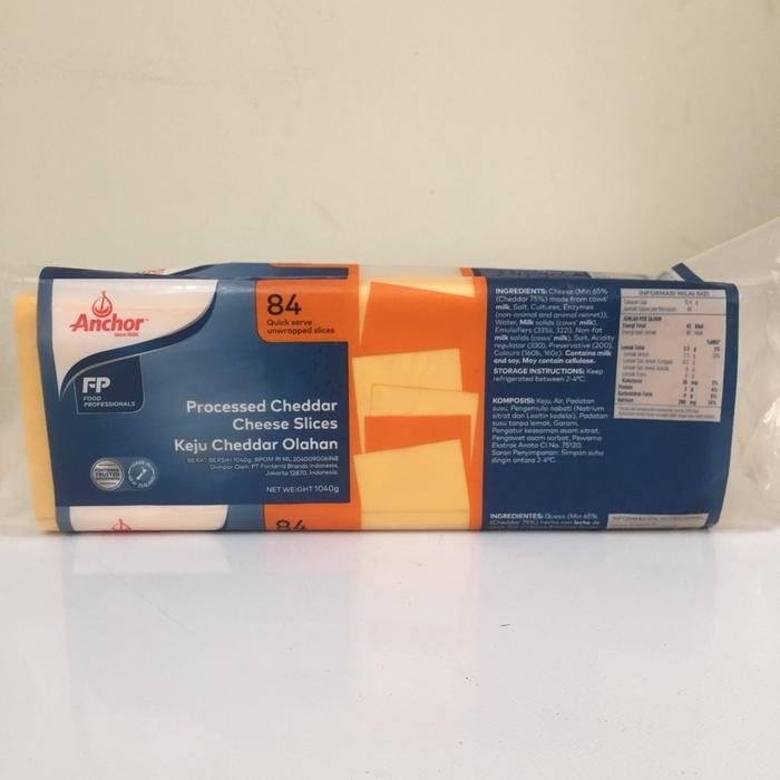 

(Expert) ANCHOR CHEDDAR CHEESE SLICE / KEJU CHEDDAR MERAH - REPACK 28 PCS