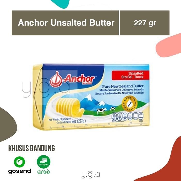 

(Expert) Anchor Unsalted Butter 227g / Mentega Tawar Anchor
