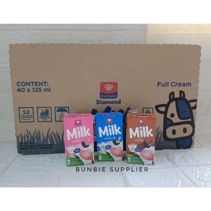 

(Expert) Susu UHT Diamond 125ml Coklat - Stroberi - Full Cream (karton)