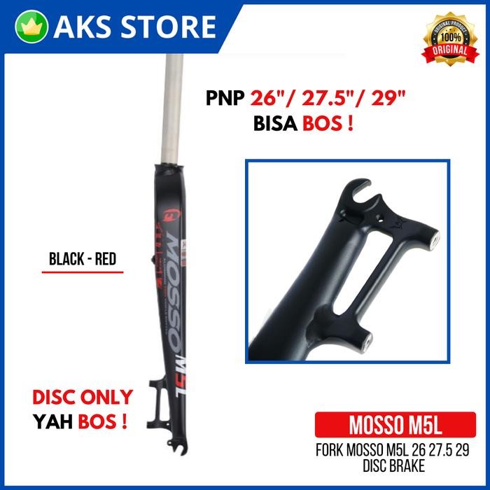 Fork Sepeda MTB/Roadbike/Balap Mosso M5L Pnp 26 27.5 29 Disc Brake