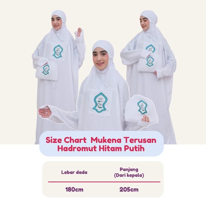 SIAPKIRIM Mukena Terusan Hadromut Terompah Motif Polos Jumbo READY STOCK