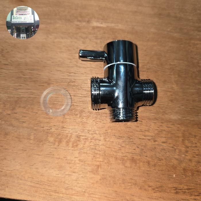 konektor shower tiang set / T sambungan kran shower kuningan