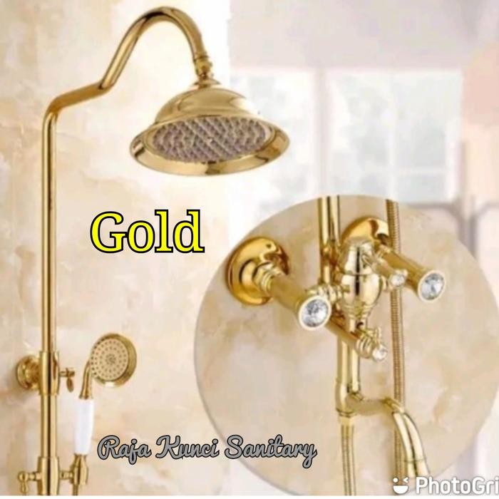 Shower Tiang/Column/Panas Dingin/Shower Set/Classic/Gold/Rose Gold