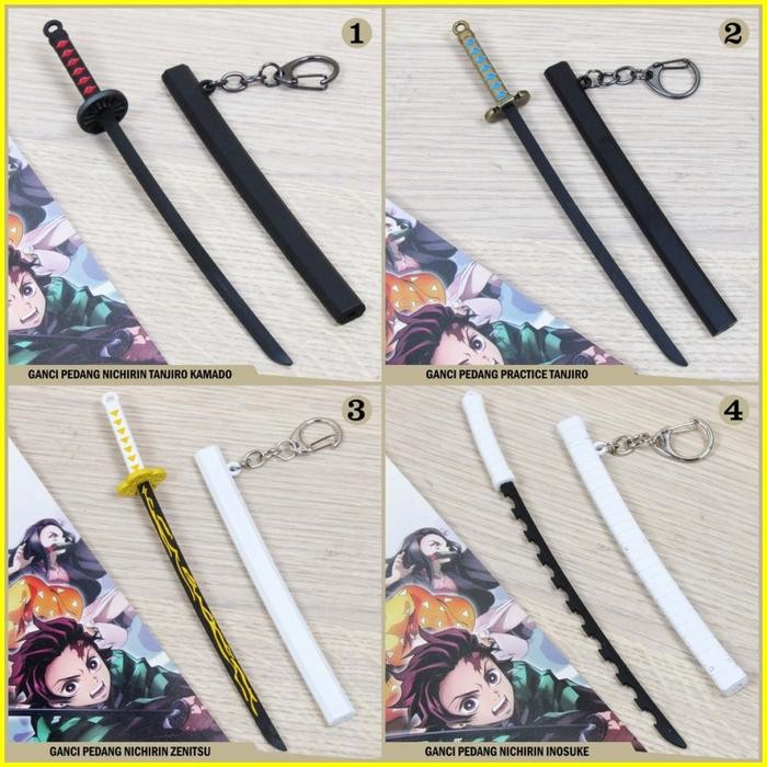 GANTUNGAN KUNCI PEDANG NICHIRIN TANJIRO PRACTICE TANJIRO ZENITSU INOSU