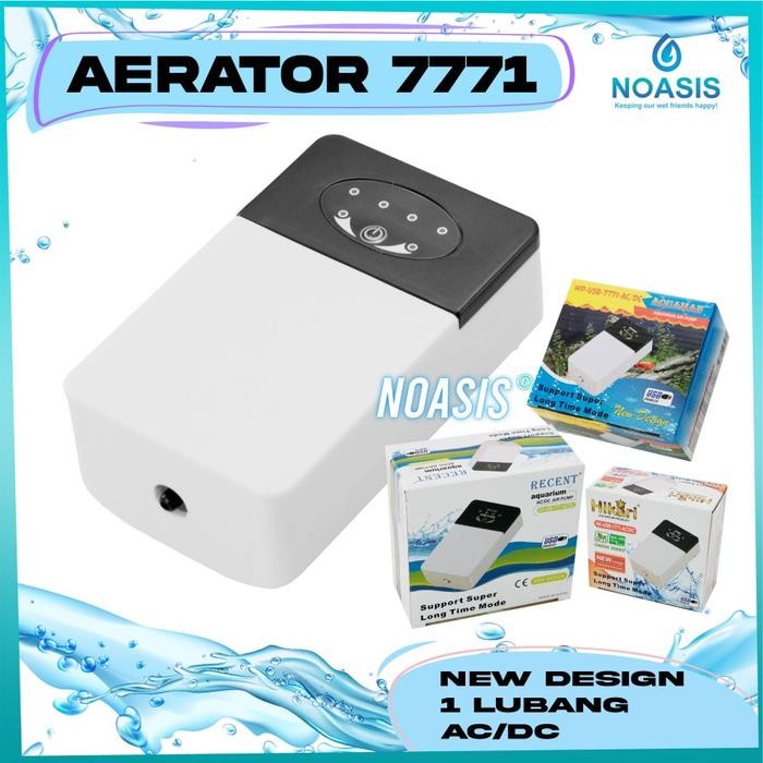 Aerator Ac Dc Usb Air Pump Gelembung Aquarium Otomatis 1 Lubang 2 Lubang 7771 7772 Radiator Aquarium