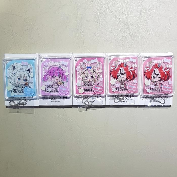 Hololive x Animate Cafe: Acrylic Keychain Fubuki, Aqua, Polka, Baelz