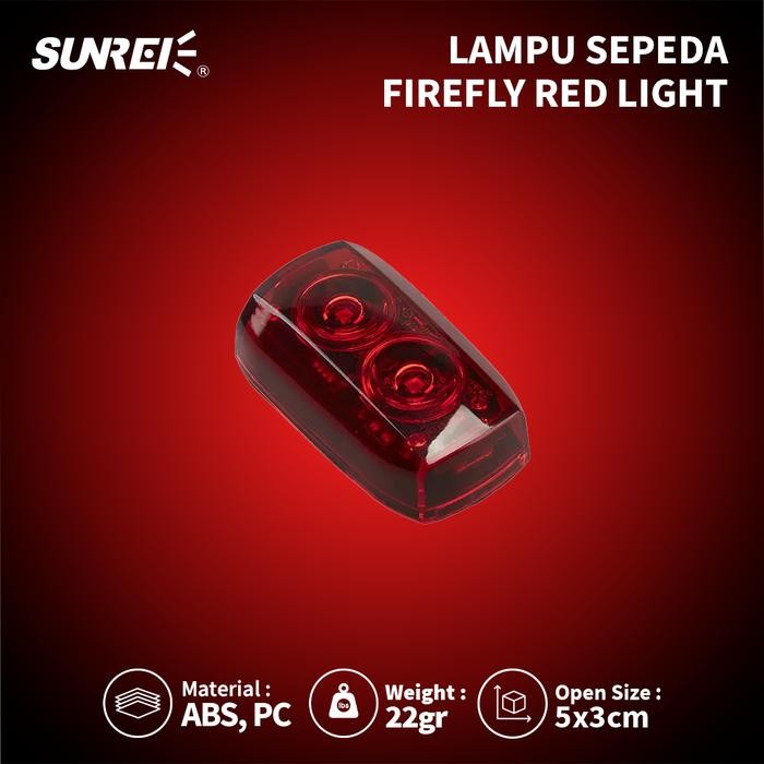 Sunrei Lampu Sepeda Firefly Red Light