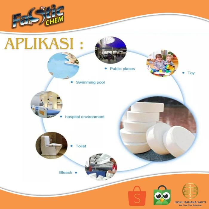Promo Kaporit Tablet Tcca 90% 1Kg Klorin Tablet Chlorine Klorin Berkualitas