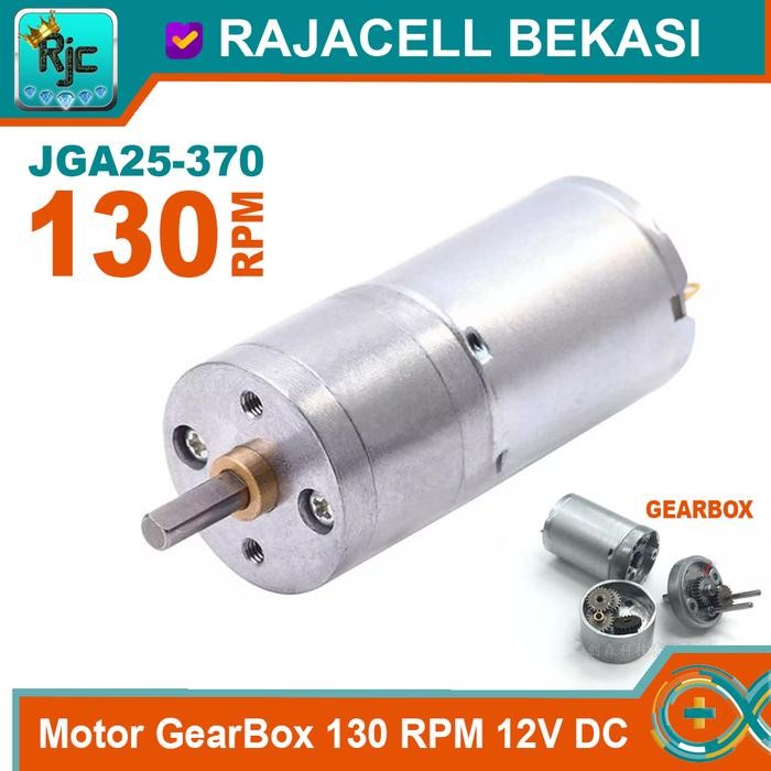 Motor DC Gearbox 12V 130Rpm Gear Box High Torque 20Kgcm Shaft 4mm