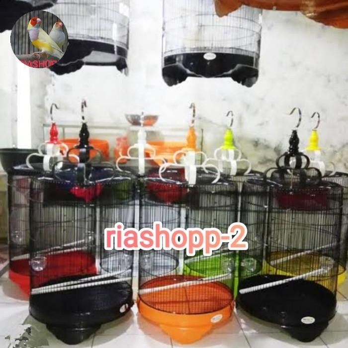 sangkar kandang besi bulat super jumbo 46cm mewah