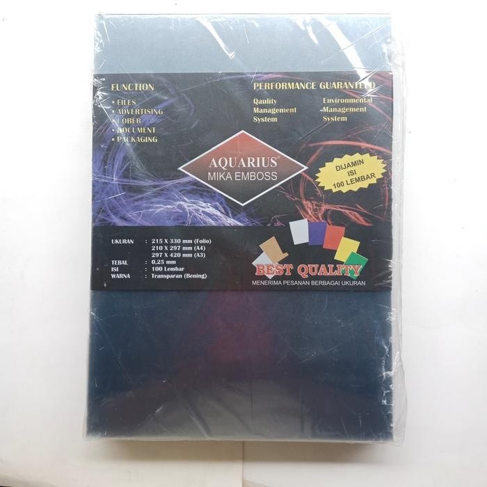 

Mika Emboss Aquarius 0.25 Mm / Mika Buram / Mika Jilid (100 Lembar)