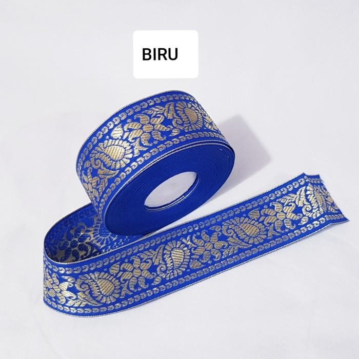 [Expert] PITA RENDA MOTIF BATIK GOLD LEBAR 5CM ISI 20YARD