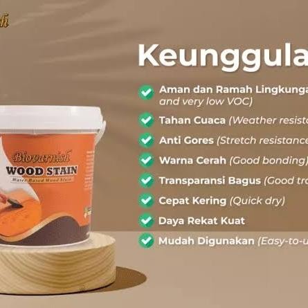 Cat kayu waterbased wood stain biovarnish