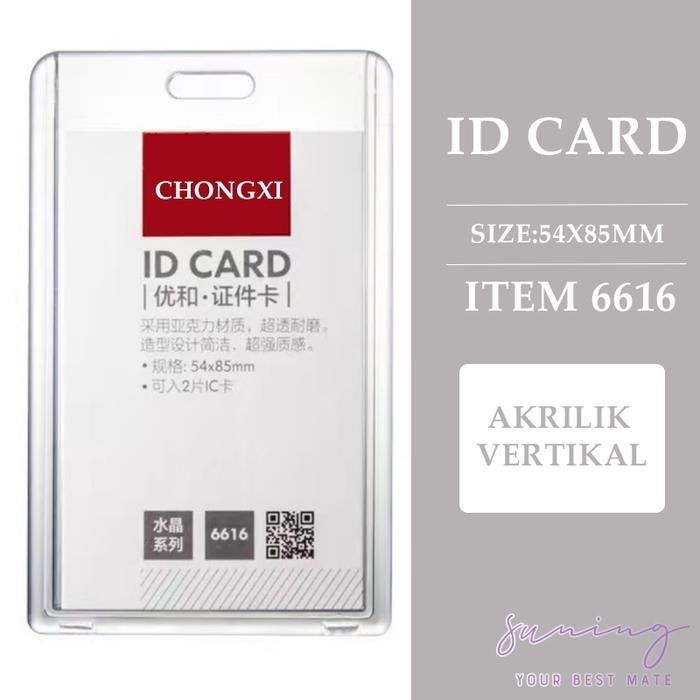

Akrilik Id Card Holder Acrylic Transparan Badge Id Card Casing Kartu Pegawai Akrilik Cahol Photocard