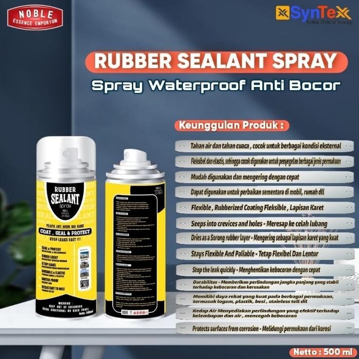 (Expert) Rubber Sealant Spray Ajaib Waterproof Liquid Rubber Sealant Spray 500 ml - Pelapis Anti