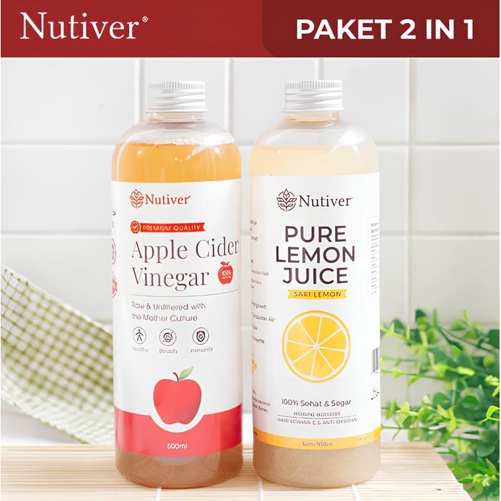 

Nutiver Paket 2 In 1 Cuka Apel 500Ml & Sari Lemon 500 Ml Cuka Apel Sari Lemon Paket Sehat Minuman