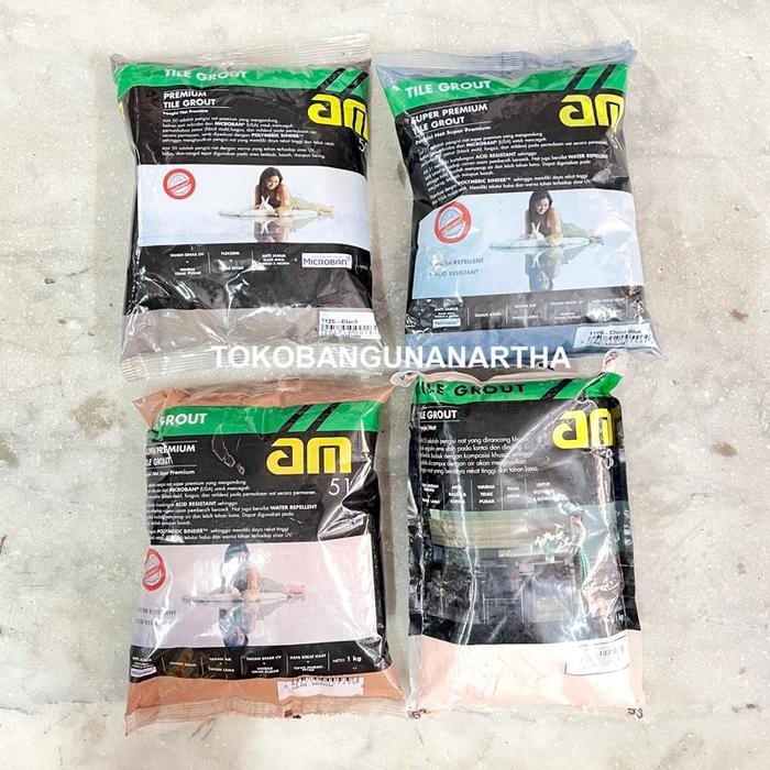 (Expert) AM 50 Black / AM 51 Mid Brown / China Blue / AM 53 Pink Sakura Tile Grout Pengisi Nat