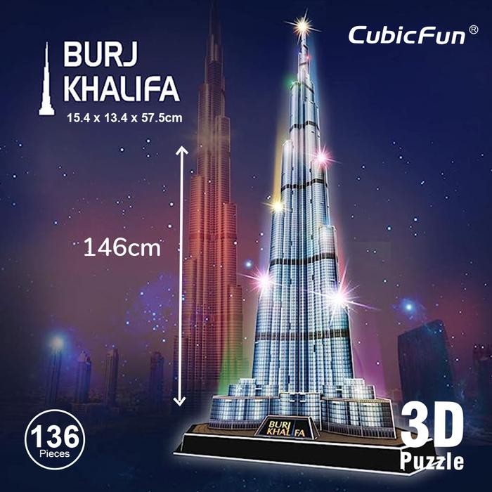 CUBICFUN Burj Khalifa LED - 3D Puzzle