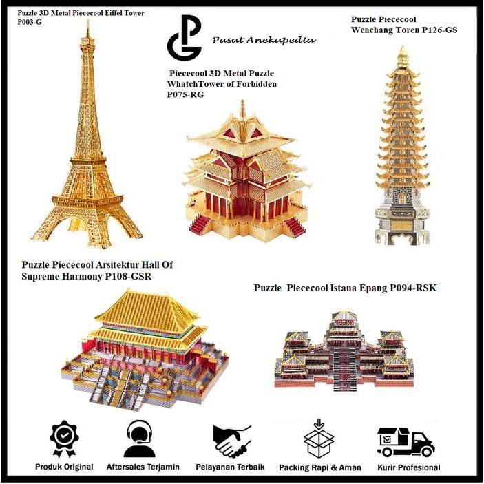 Puzzle 3D Metal Piececool Eiffel Tower - WhatchTower - Wenchang Toren