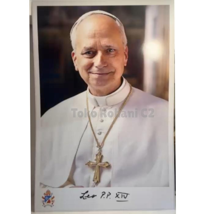 Poster Paus Leo 47X32Cm - Poster Paus Leo - Foto Paus Leo - Poster Paus Baru Produk Unggulan