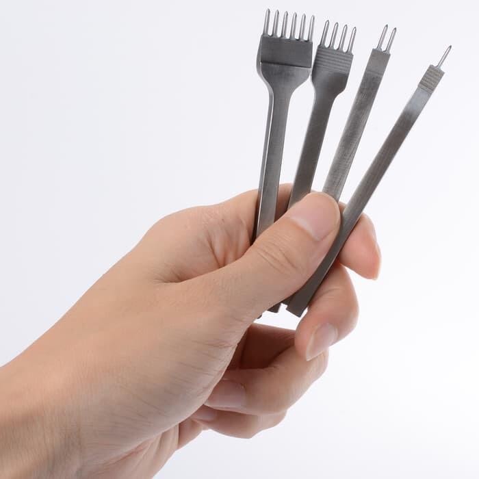 

Promo Stitching Hole Tools Punch Prong 4Pcs Pembolong Jahit Kulit Diskon