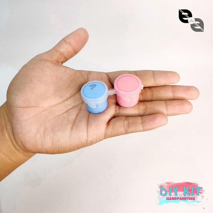 

Promo 1 Set Canvas Diy Hand Painting Kit Couple Kanvas Lukis Tangan Bareng Ayang Bestie Cap Sidik